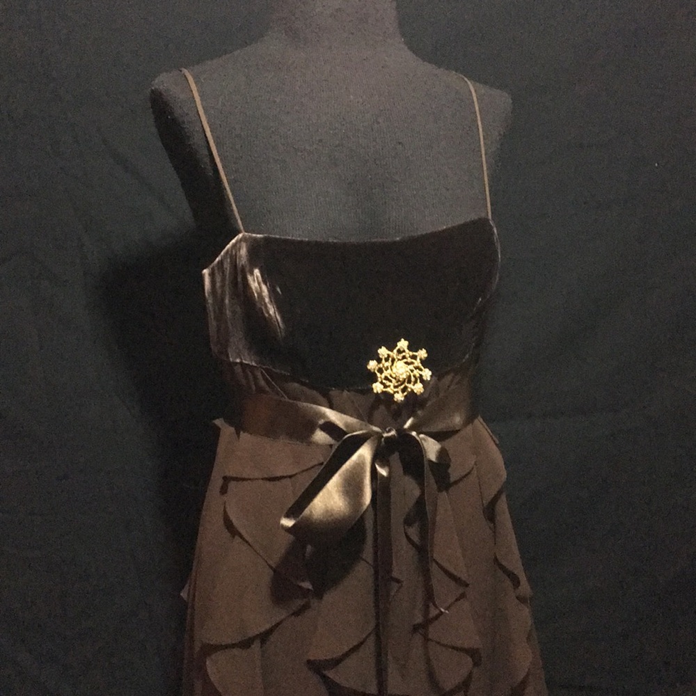 Mini ruffle evening dress by BCBGMaxAzria